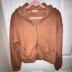 Rust Zip Up Hoodie
